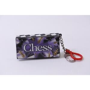 Chess Keychain, Basic Fun Mini Game, Travel, Portable, Vintage, ~ 251013-WH 1372